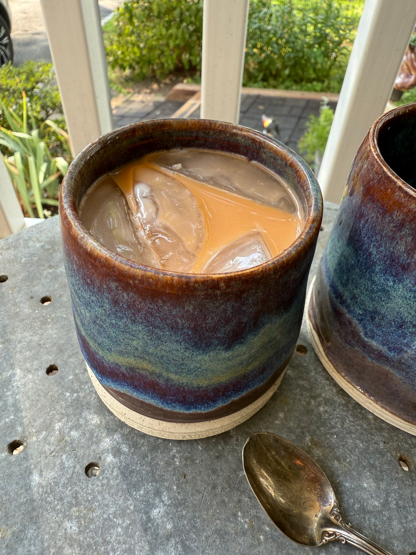 Mama & Baby Bear Ceramic Cup Set - Handmade Stoneware Tea Tumblers (Set of 2)