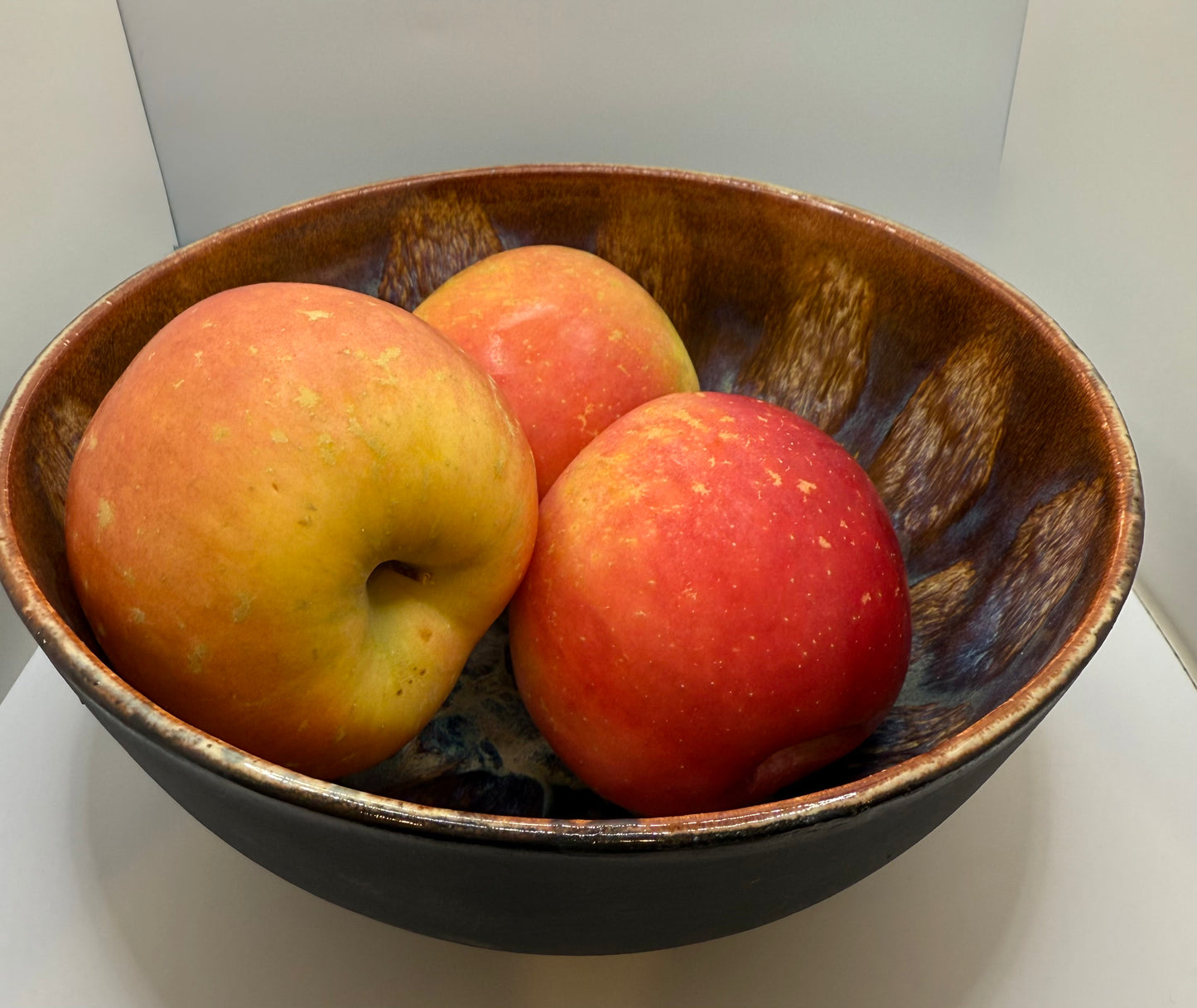 Albany Serving Bowl— Handmade stoneware bowl with frozen pond glaze technique