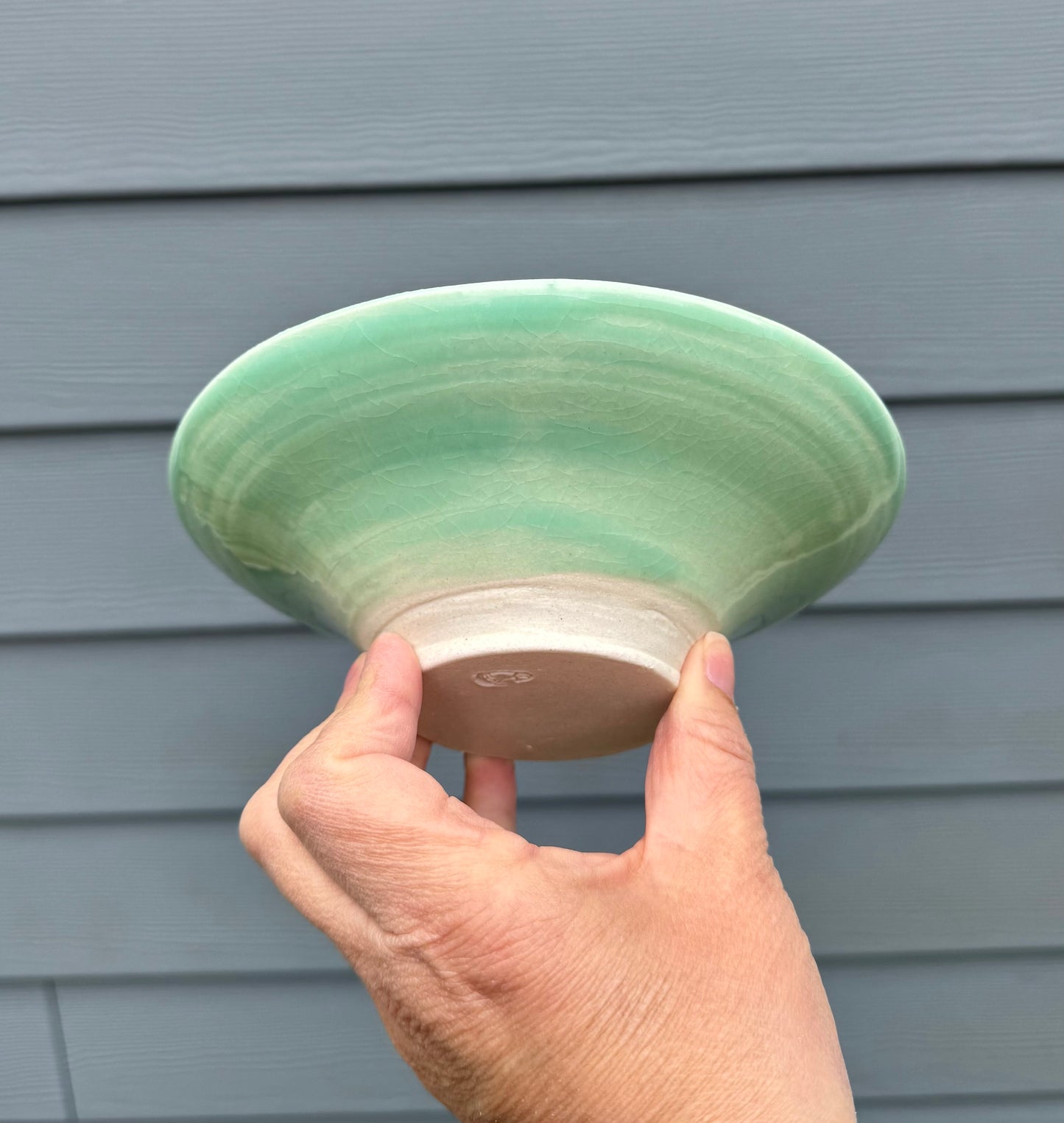 Green Porcelain Bowl - Medium Serving Bowl - Handmade Ceramic Dessert Bowl