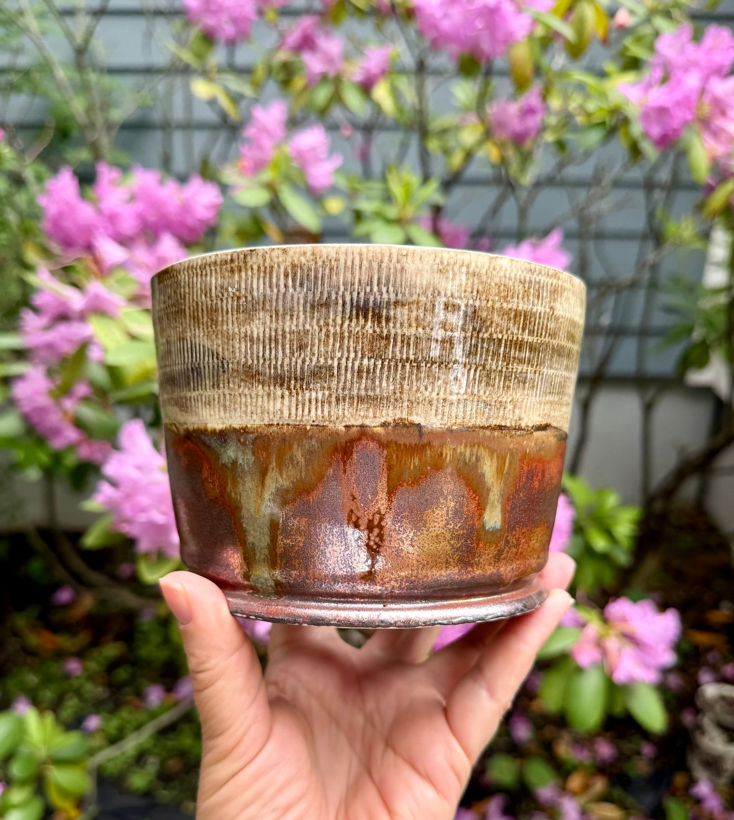 Fill Me With Flowers Planter —wheel thrown hand made ceramic planter