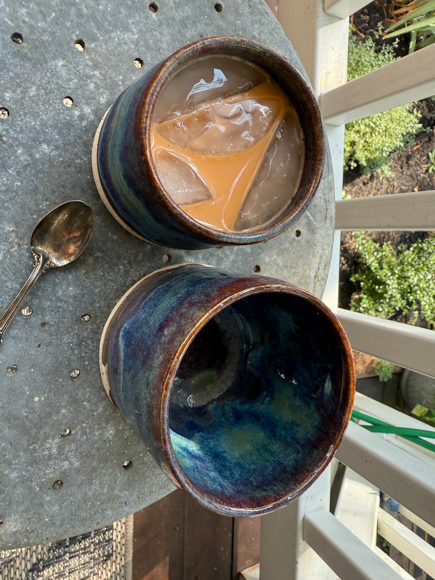 Mama & Baby Bear Ceramic Cup Set - Handmade Stoneware Tea Tumblers (Set of 2)