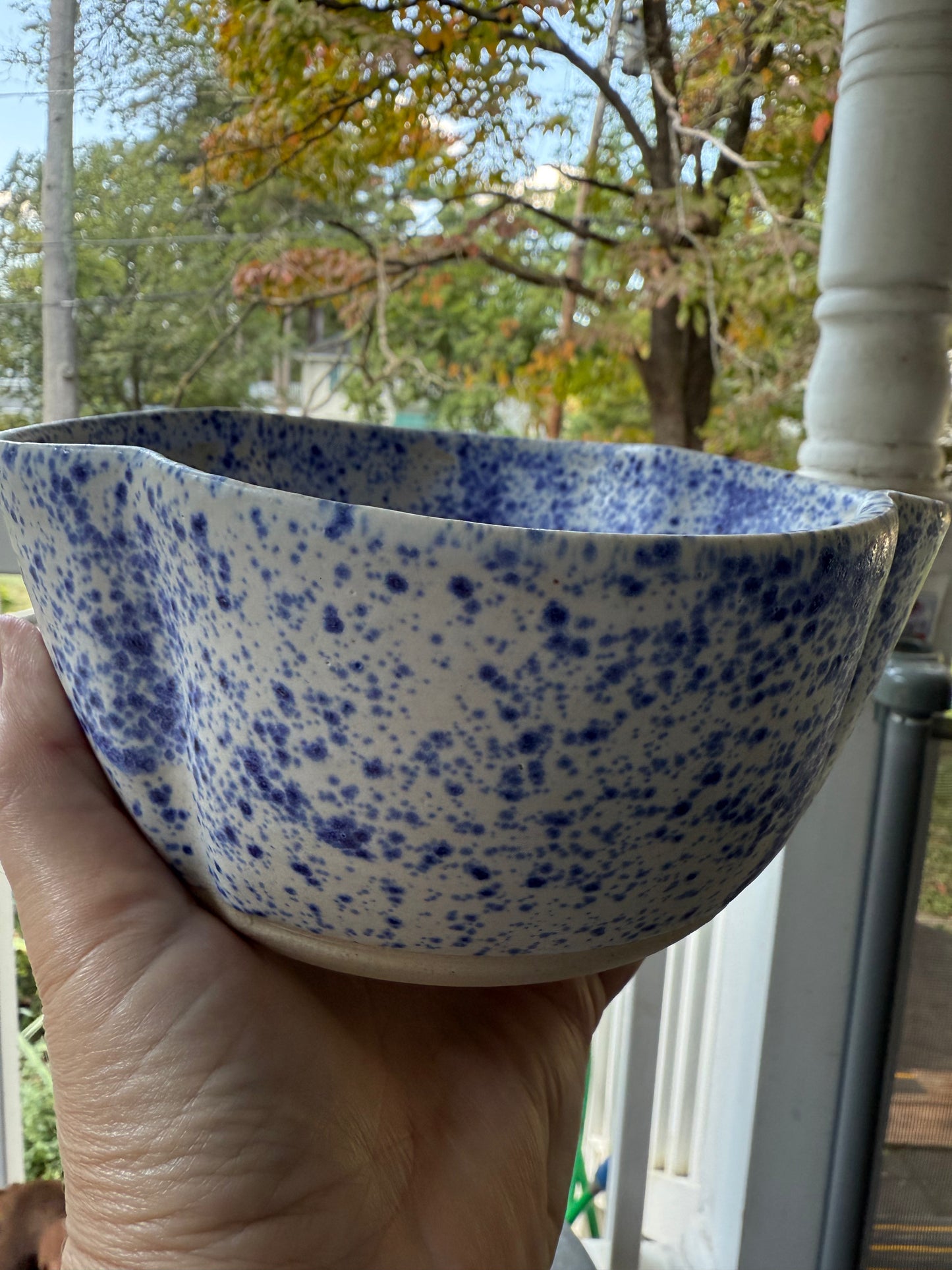 Pleased to be Pleated Bowl - Hand-Pleated Ceramic Serving Bowl