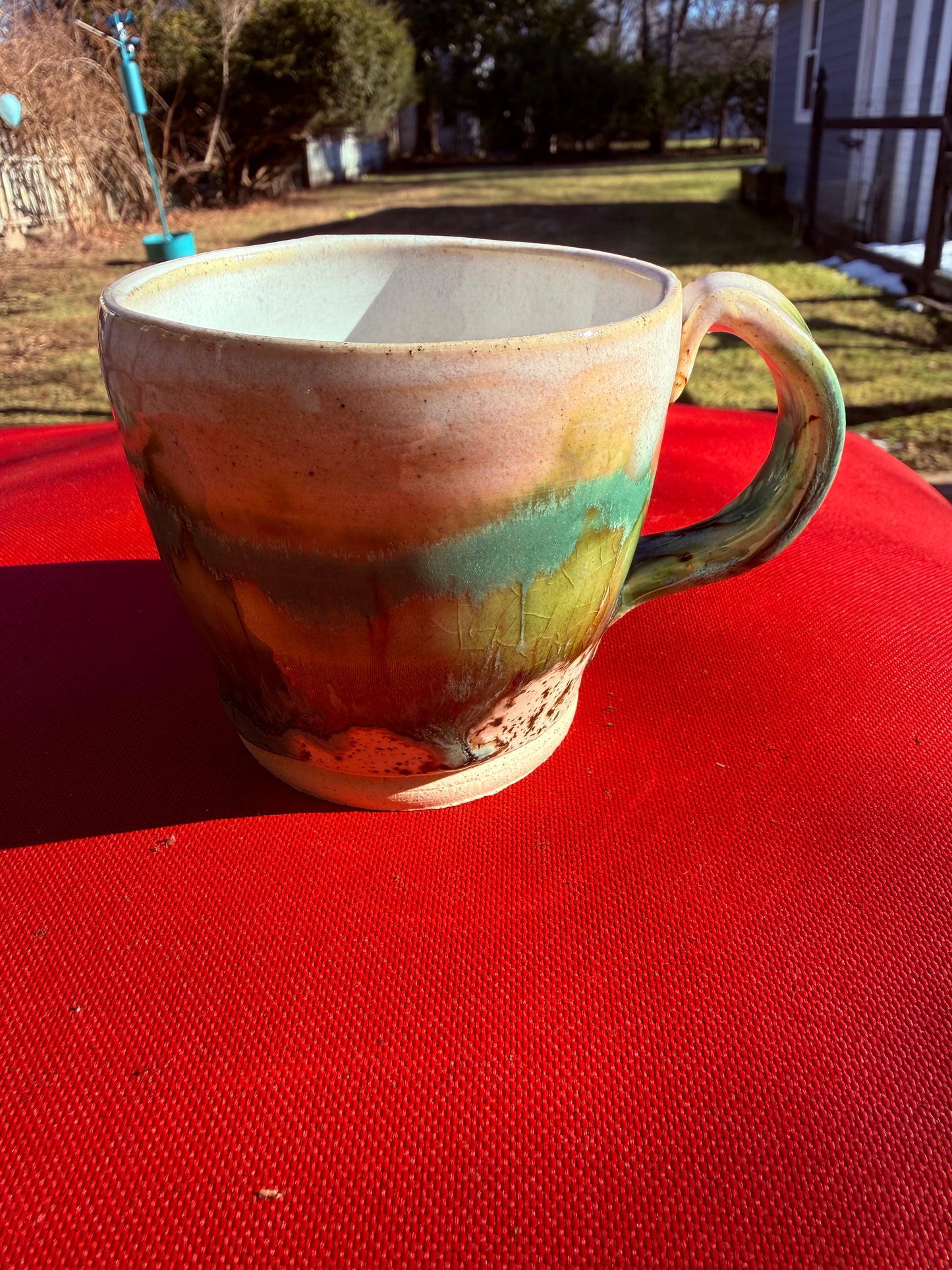 Autumn Sunset Multi-Glaze Mug—Monk by the Sea