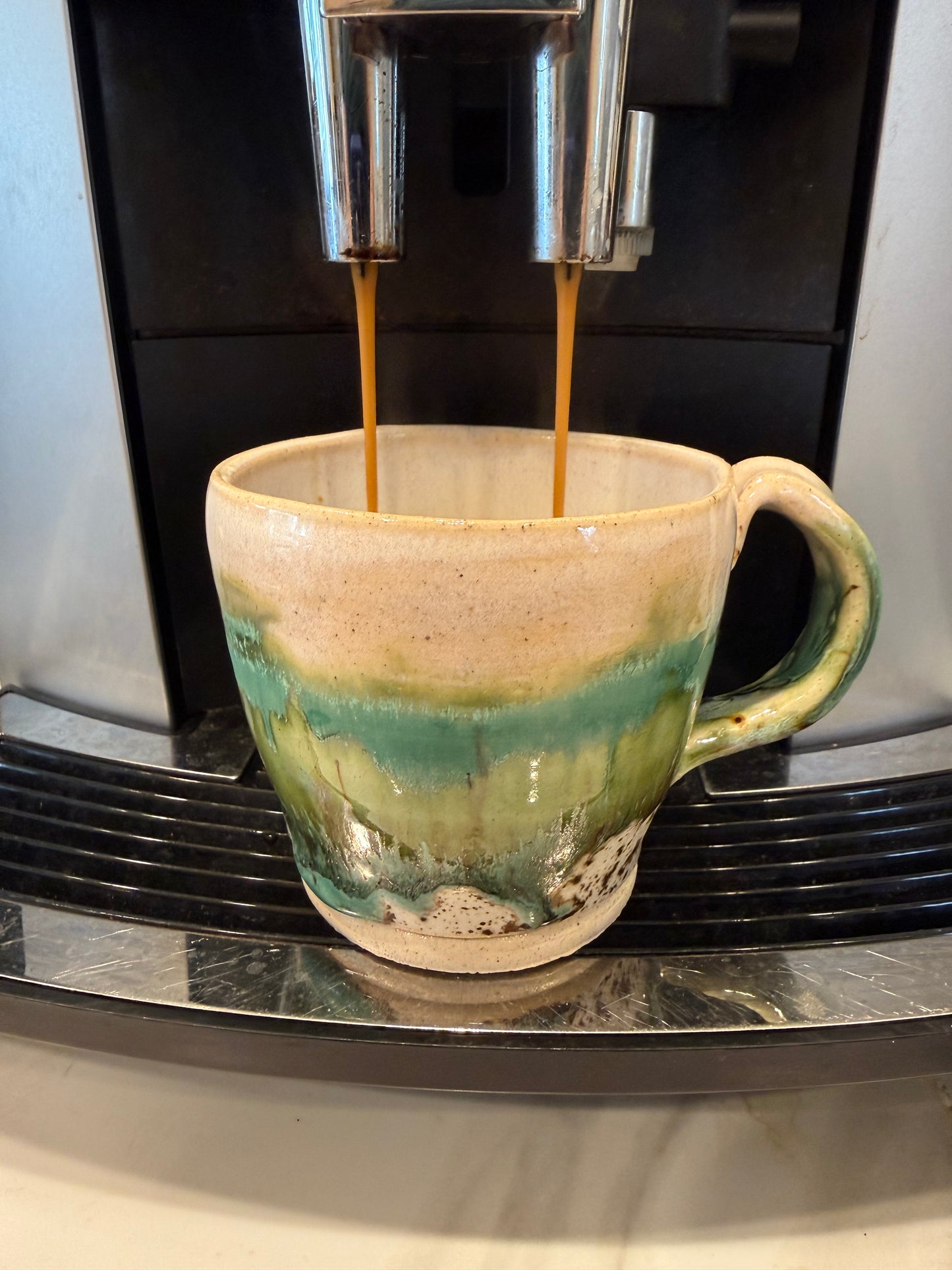 Autumn Sunset Multi-Glaze Mug—Monk by the Sea