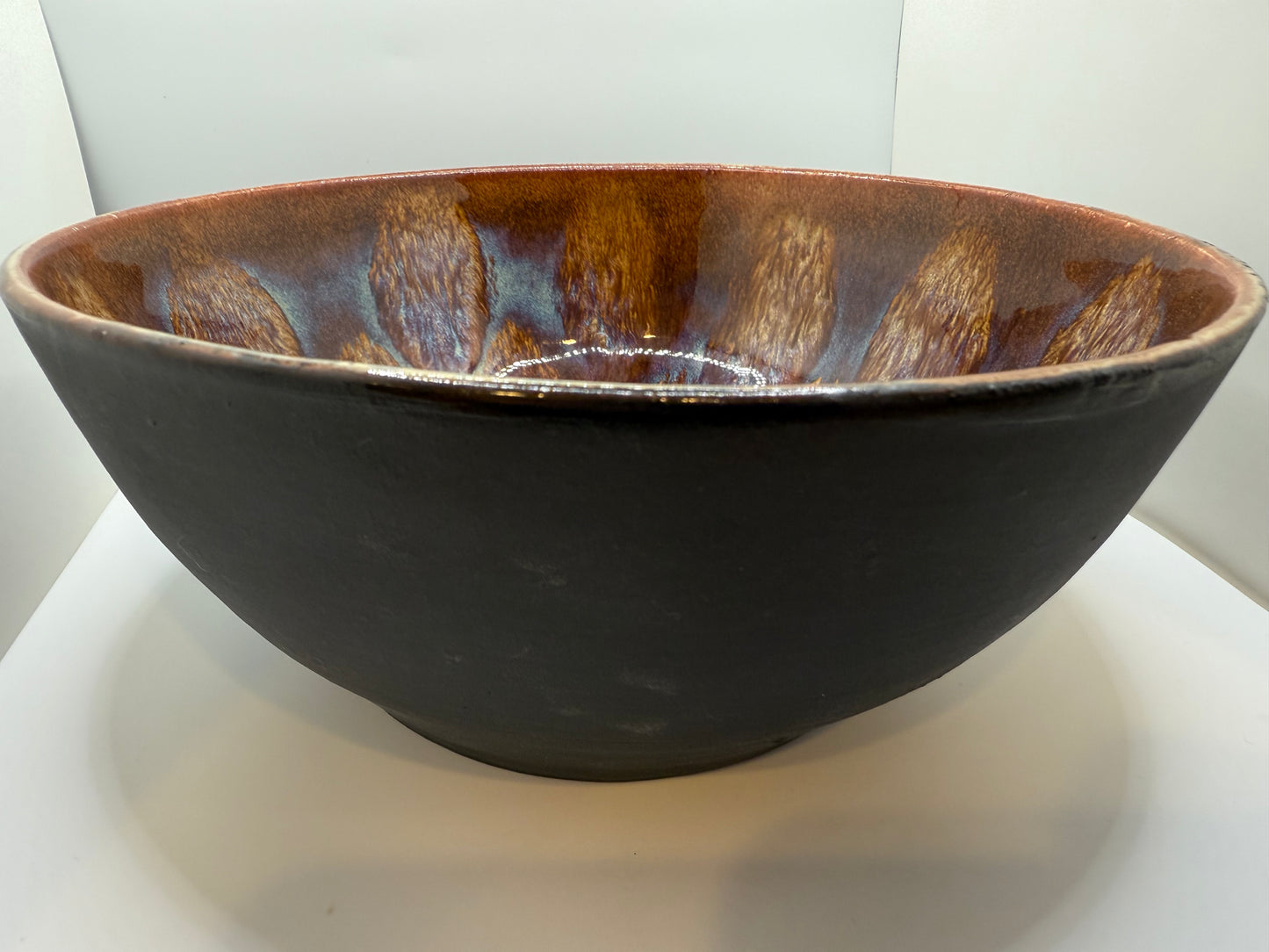 Albany Serving Bowl— Handmade stoneware bowl with frozen pond glaze technique