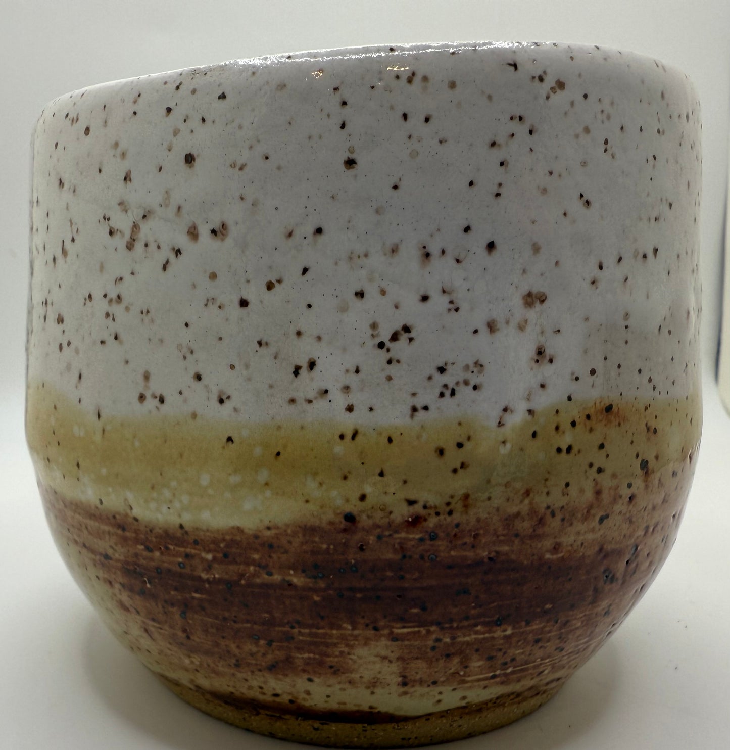 Mochashino tumbler—hand made ceramic cup in speckled clay