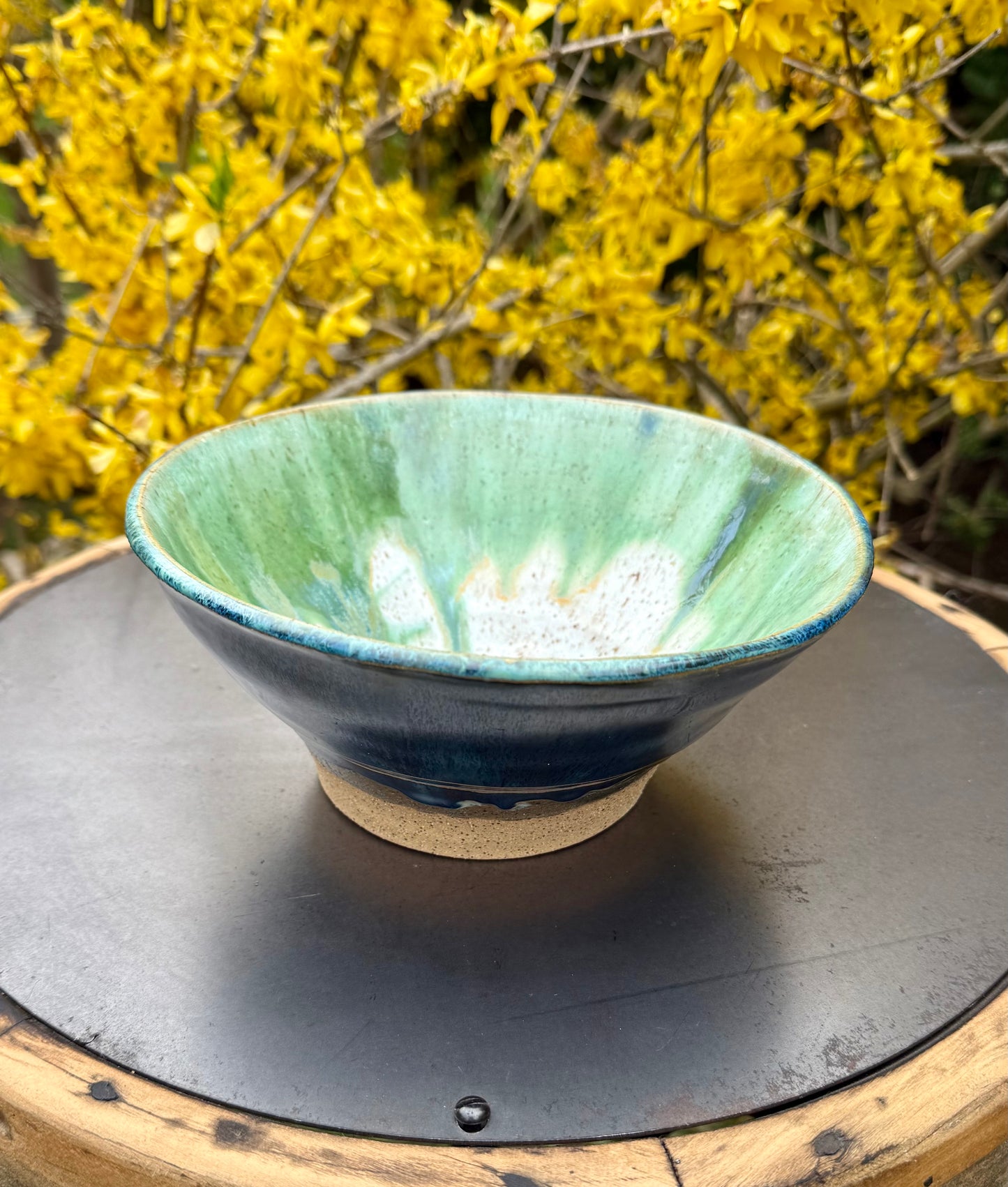 Large Ceramic Serving Bowl - Speckled Buff Clay - Handmade Pottery Bowl