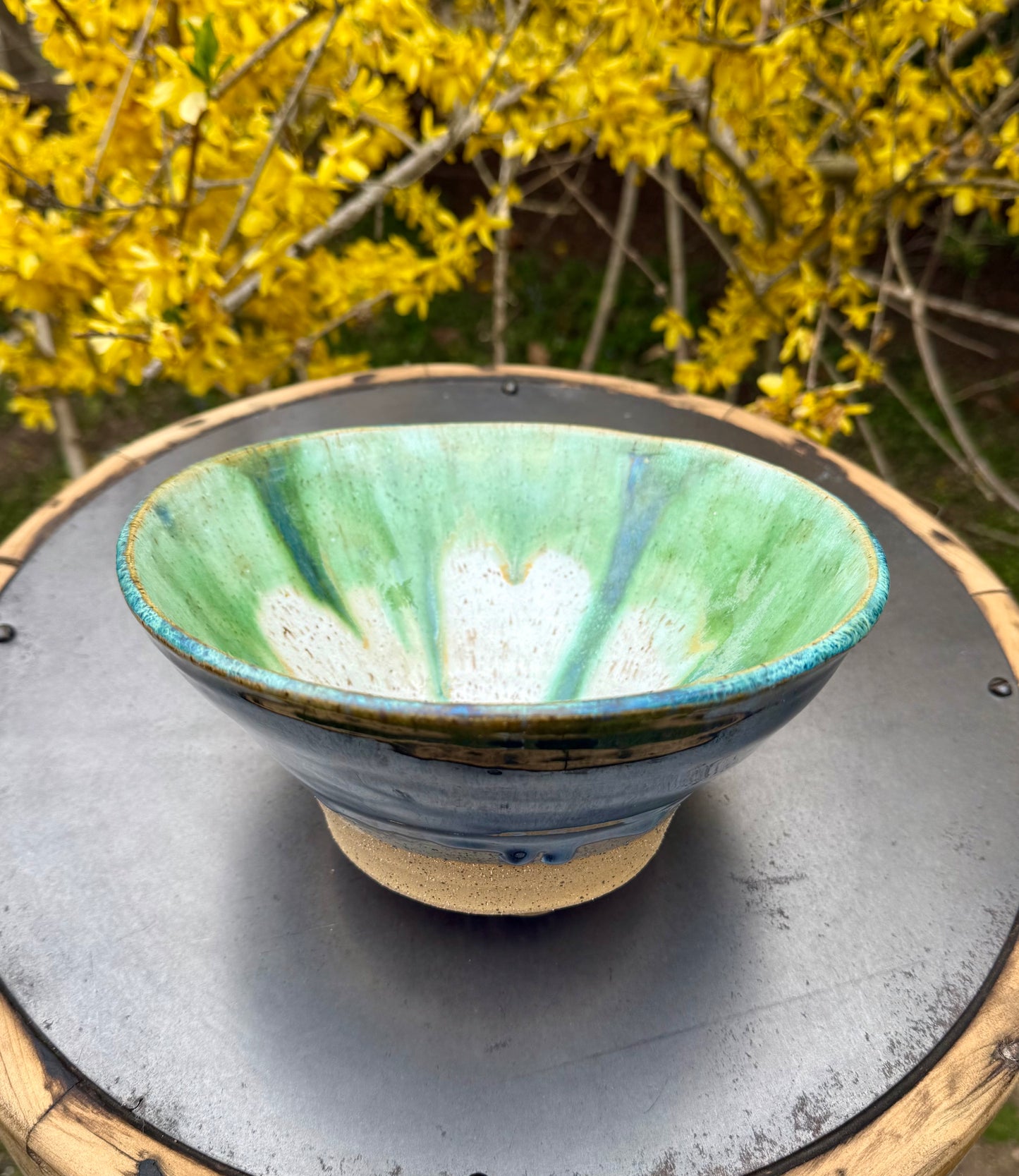 Large Ceramic Serving Bowl - Speckled Buff Clay - Handmade Pottery Bowl
