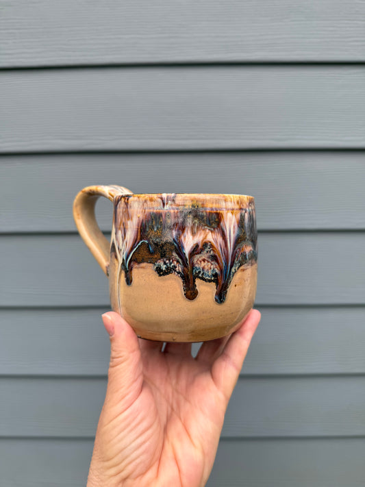 Large Ceramic Coffee Mug - Birch Glaze - Handmade Pottery Mug