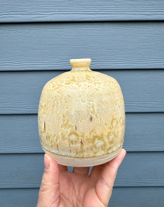 Ceramic Bud Vase - Crystal Glaze Bottle - Handmade Pottery Vessel