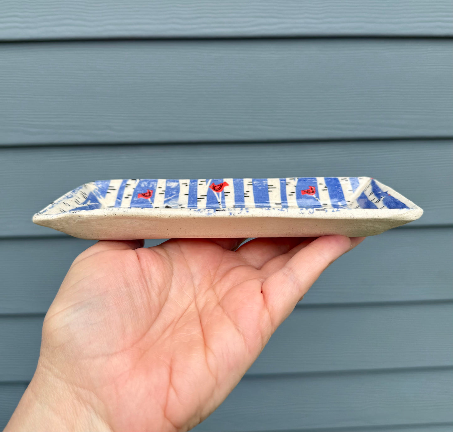 Fox Trinket Plate - Small Ceramic Dish - Handmade Forest Animal Pottery
