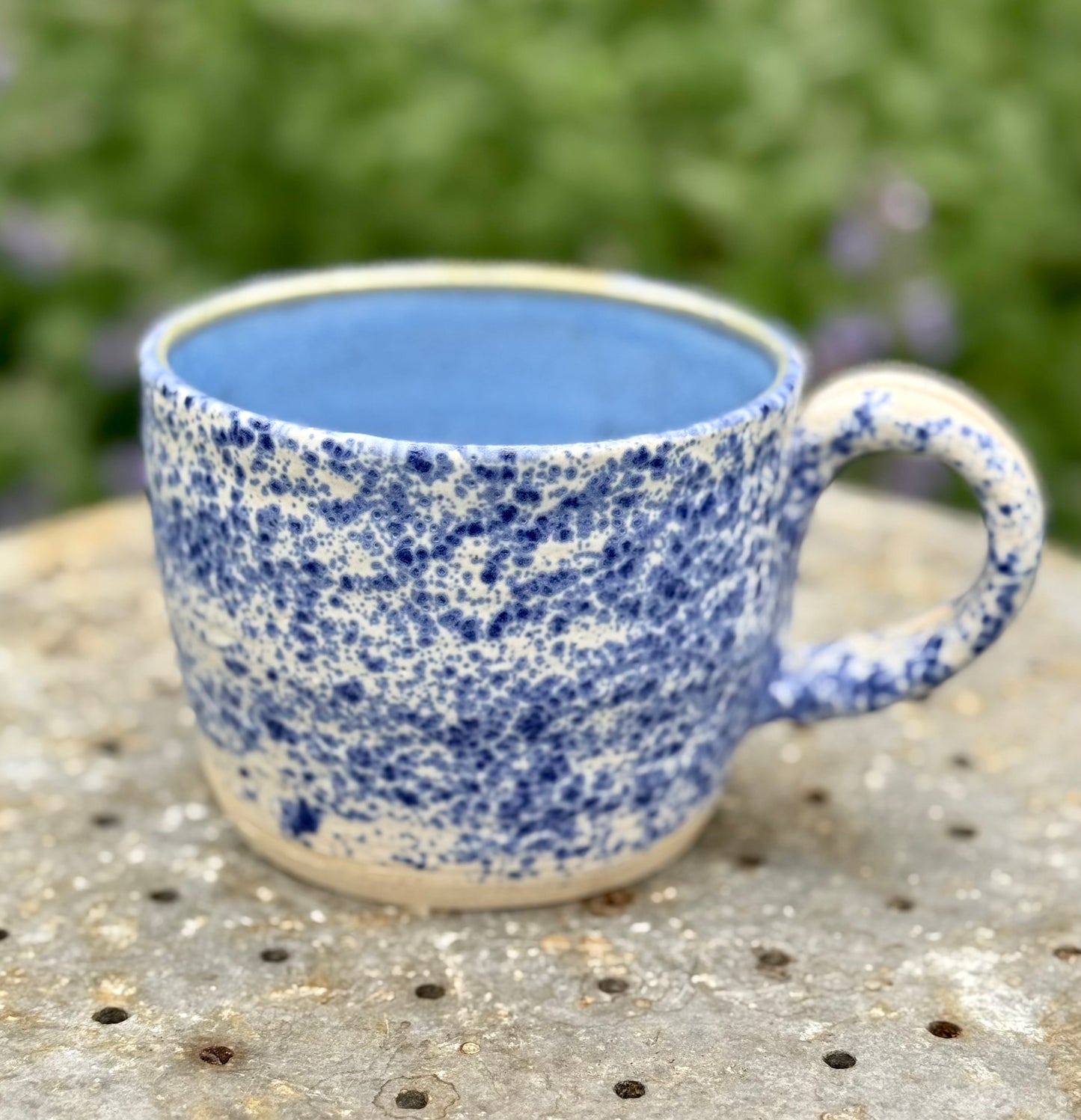 Large Speckled Ceramic Coffee Mug - Handmade Stoneware
