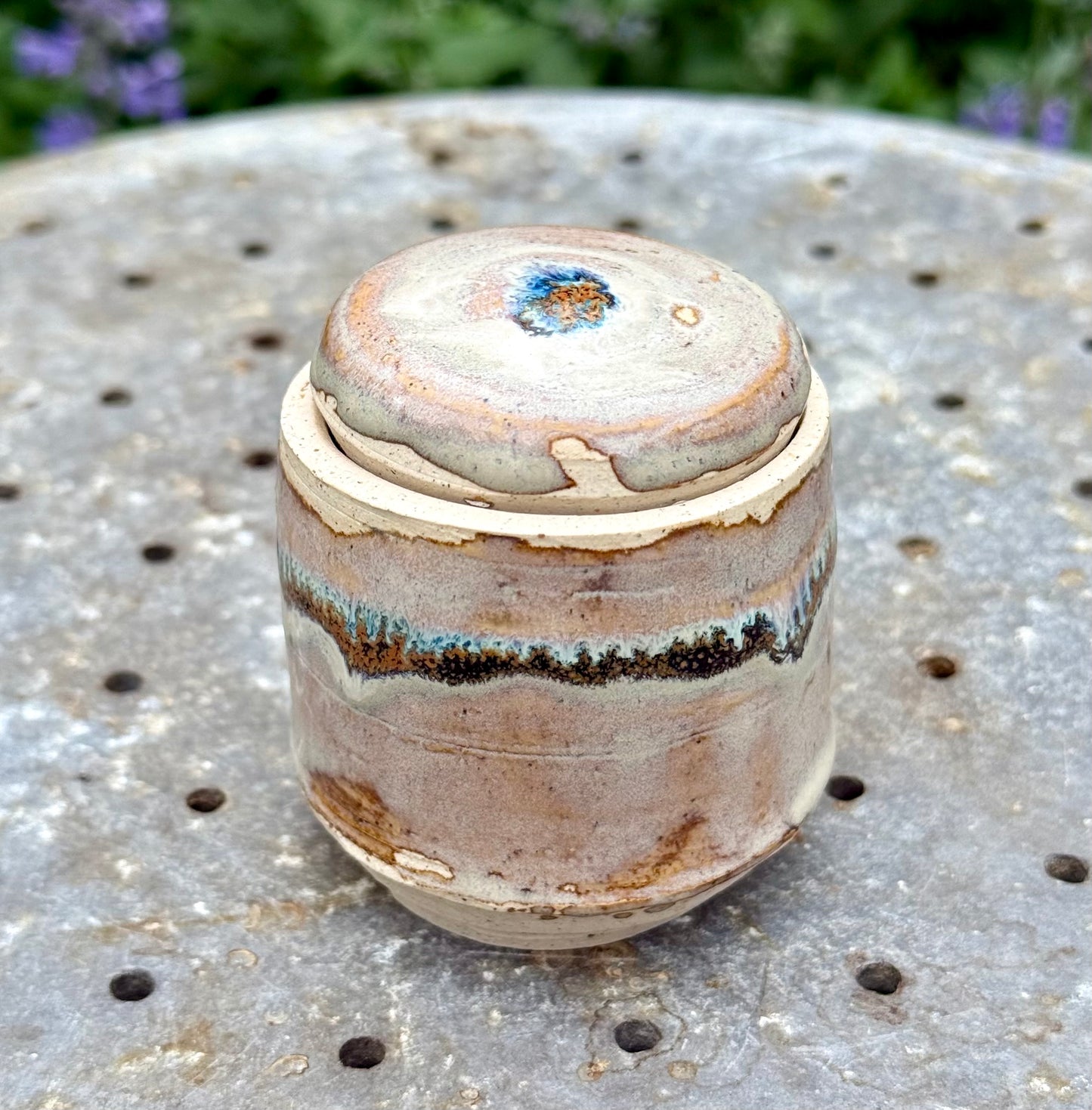 Small Ceramic Salt Cellar - Lidded Salt Bowl - Kitchen Pottery